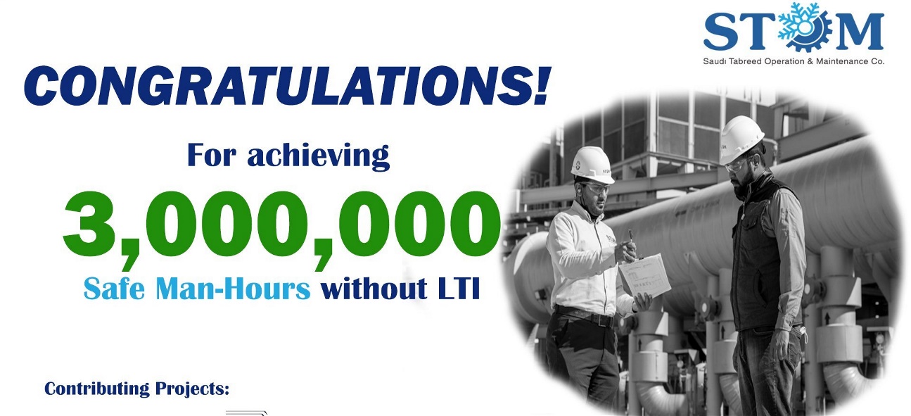 STOM Celebrates 3,000,000 Safe Man hours